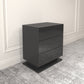 3 storage drawers led lights end table