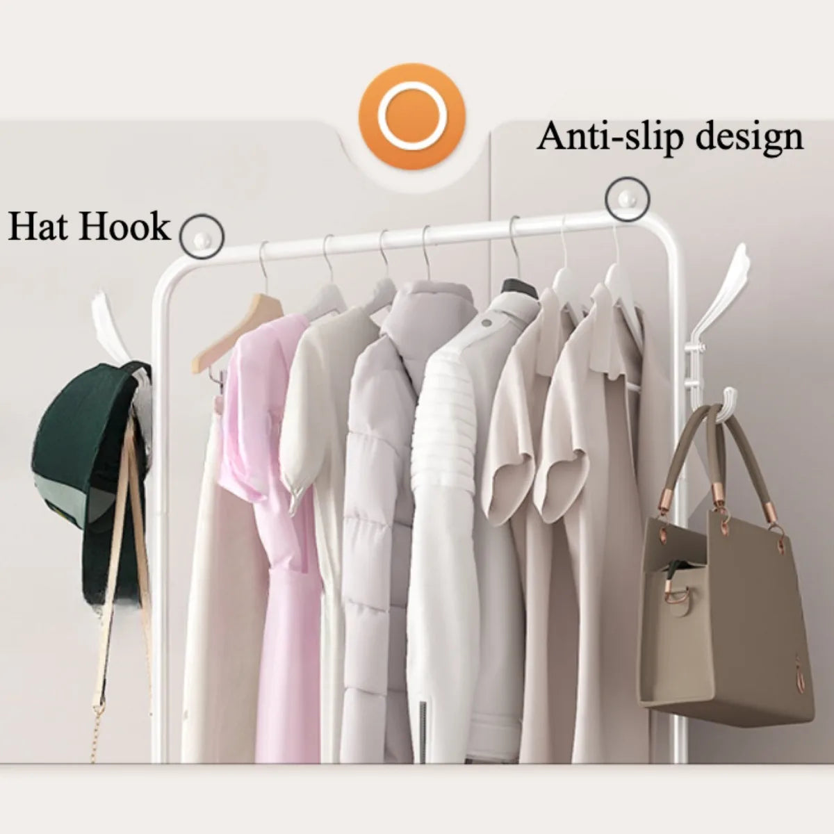 Cloth Storage Rack Floor Standing Shelf Hook Shoe Rack Coat Hanger Coat Racks Stand Bag Hat Storage Organizer Home Organizer