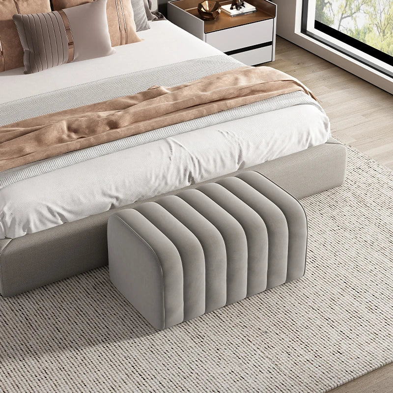 Modern shoe bench entrance Low stool hotel rests feet Sofa chair bedroom velvet bed end soft sofa bench design ottoman furniture