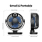 TOPK K60C 5000mAh Portable Mini Fan,Standing Fans for room,LED Display 360°Rotation Quiet Personal Desk Electric Fan for Camping