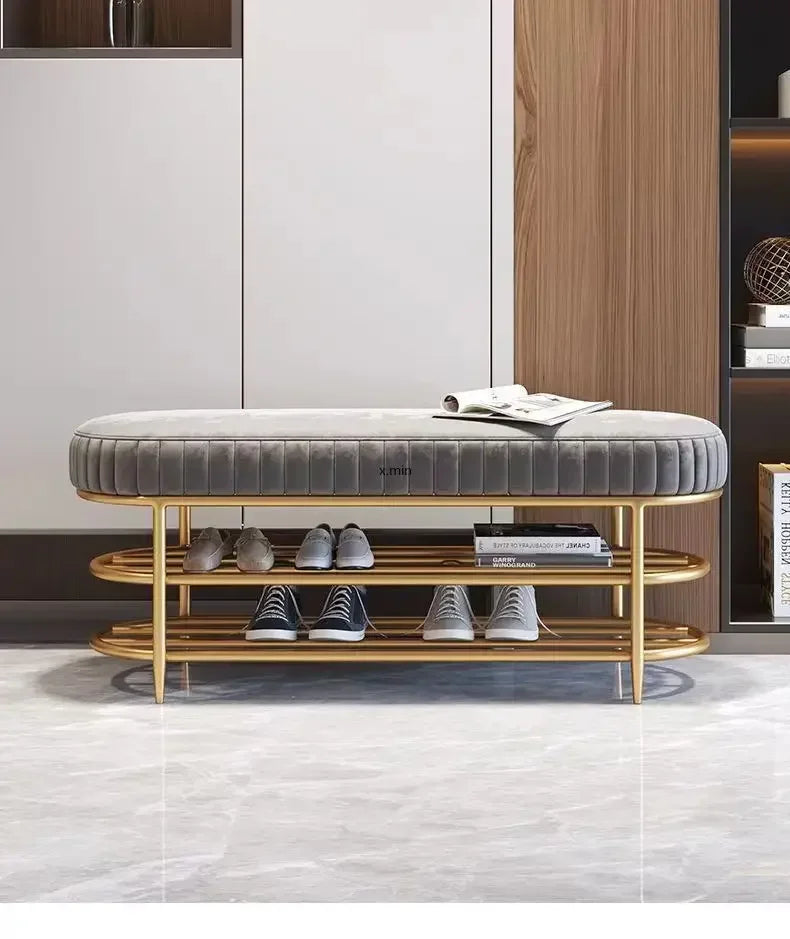 Shoes Stool At The Door of The House Entrance Stool Designer Cloakroom Sofa Stool Against The Wall Long Bench Bed End