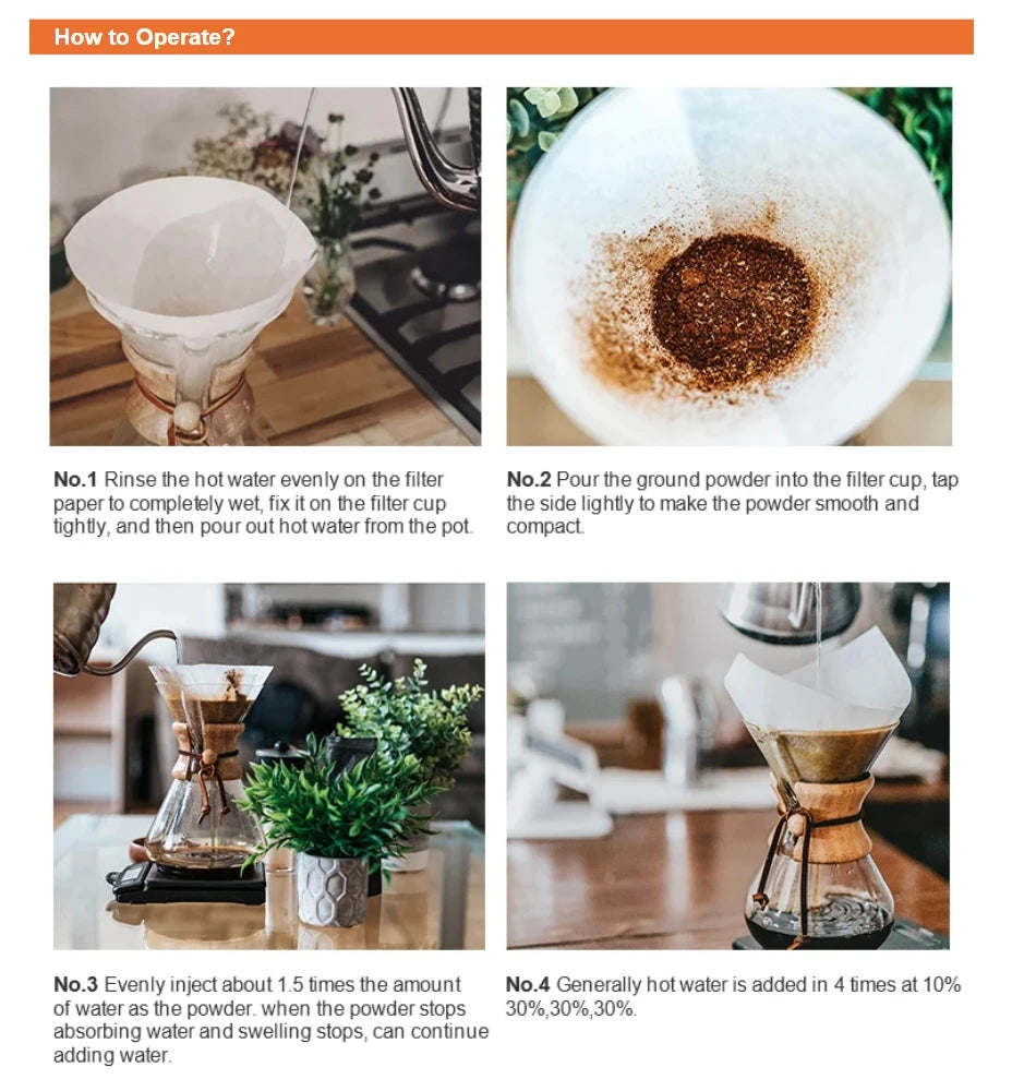 Chemex Coffee Hand Brewed Coffee Glass kettle 400ml/600ml/800ml Drip Wooden Collar Coffee Brew Kettle Coffee maker