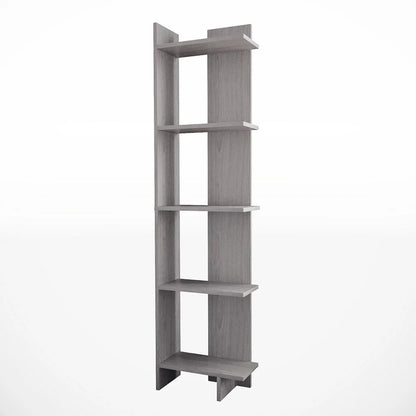 5 tier corner storage bookshelf shelving unit 45cm