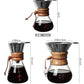 Chemex Coffee Hand Brewed Coffee Glass kettle 400ml/600ml/800ml Drip Wooden Collar Coffee Brew Kettle Coffee maker