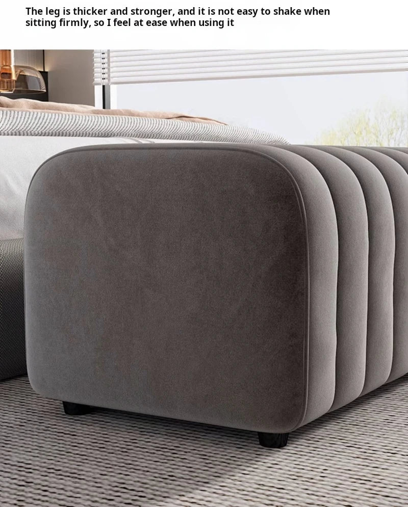 Modern shoe bench entrance Low stool hotel rests feet Sofa chair bedroom velvet bed end soft sofa bench design ottoman furniture