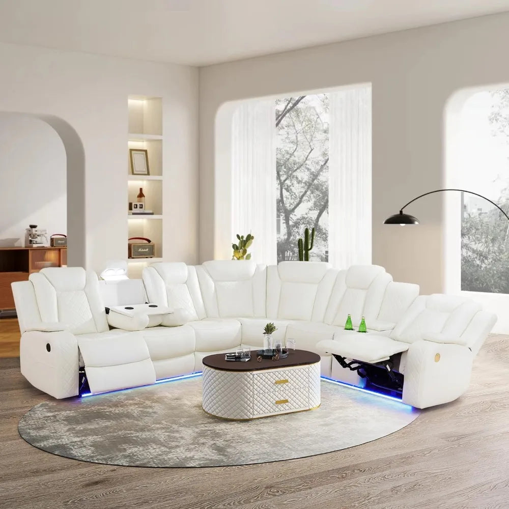 power reclining sectional sofa usb chargers