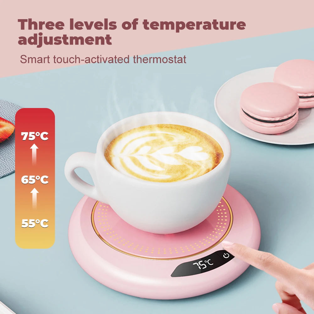 Mug Heater for Home Coffee Milk Tea Cup Warmer Usb Electric Cup Warmer for Boxed Drinks Digital Automatic Power Off 8 Hours