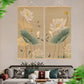 Lotus hanging painting, attracting wealth, getting rich, tea room living room decoration painting, home feng shui decoration