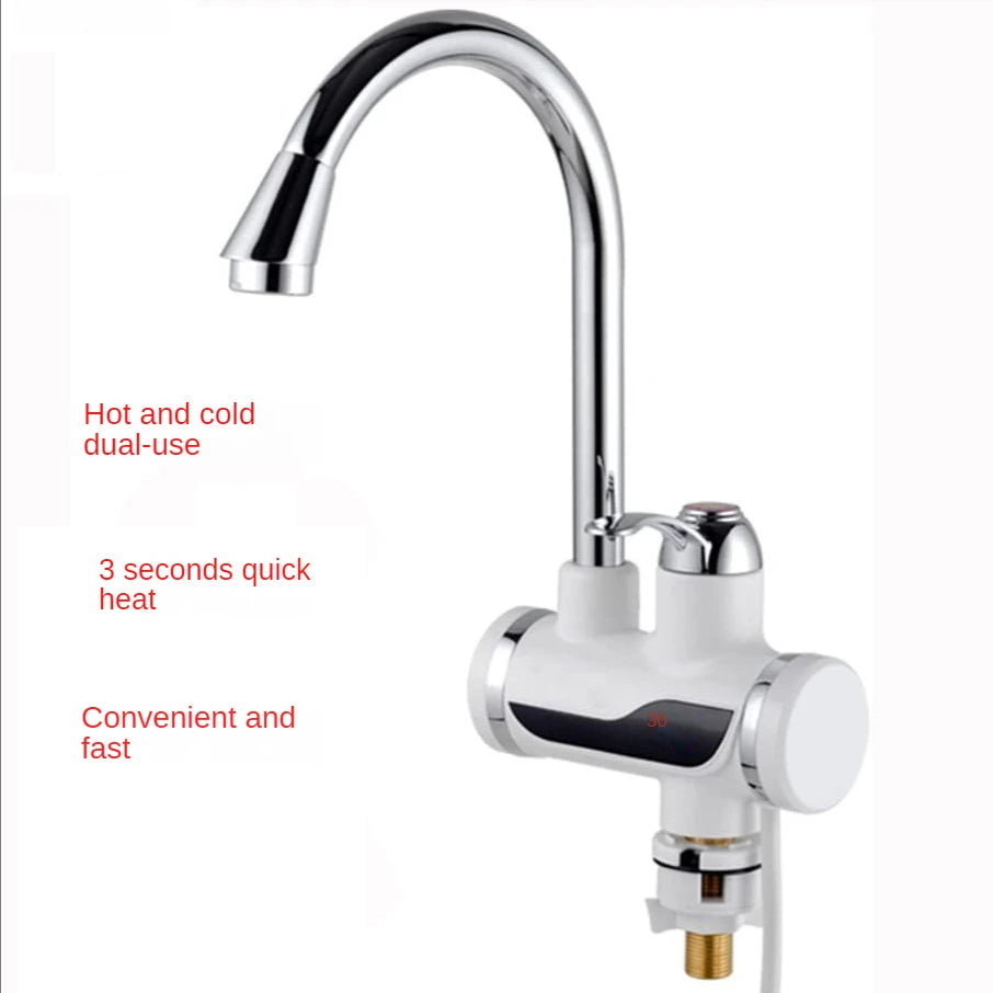 Kitchen Water Heater Cold Heating Faucet Instantaneous Water Heater Tap Instant Hot Water Faucet Heater with Shower Head