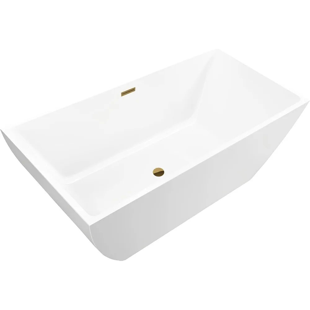 59" X 30" Acrylic Freestanding Bathtub | Home Improvement Bathtubs with Contemporary Design for Soaking and Bathing