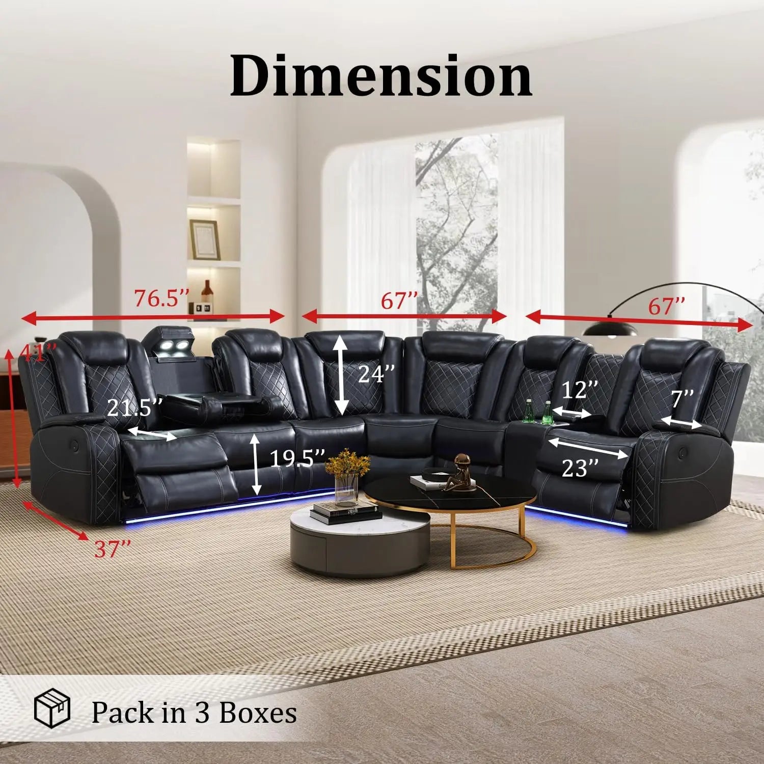 power reclining sectional sofa usb chargers