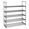 Hot Sales Layers Metal Shoe Rack Organizer Space Saving Fashion Black Shoe Shelf