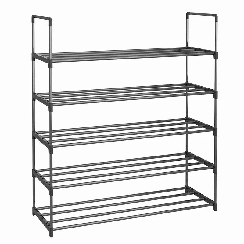 Hot Sales Layers Metal Shoe Rack Organizer Space Saving Fashion Black Shoe Shelf