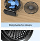 TOPK K60C 5000mAh Portable Mini Fan,Standing Fans for room,LED Display 360°Rotation Quiet Personal Desk Electric Fan for Camping