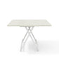 White 100x60cm Folding Wooden Dining Table for Living Room Garden Kitchen Bedroom