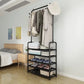 Cloth Storage Rack Floor Standing Shelf Hook Shoe Rack Coat Hanger Coat Racks Stand Bag Hat Storage Organizer Home Organizer