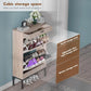 Shoe Cabinet, Shoe Rack Storage Organizer with 2 Flip Drawers, Natural Rattan Weave Shoe Storage Cabinet for Sneakers, Sl