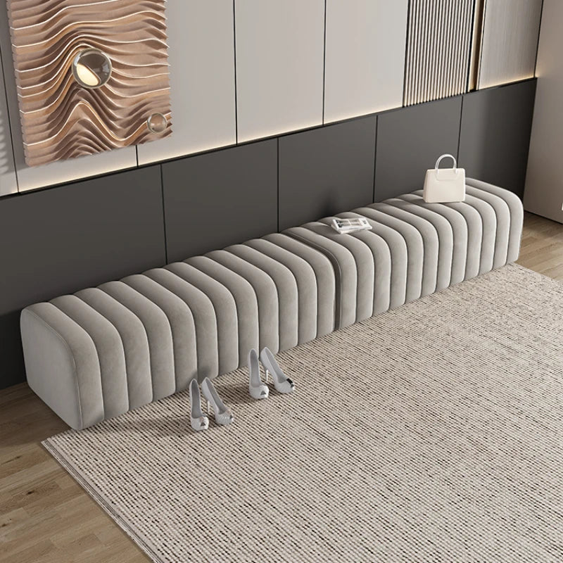 Modern shoe bench entrance Low stool hotel rests feet Sofa chair bedroom velvet bed end soft sofa bench design ottoman furniture