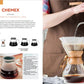 Chemex Coffee Hand Brewed Coffee Glass kettle 400ml/600ml/800ml Drip Wooden Collar Coffee Brew Kettle Coffee maker